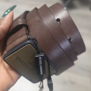Dolce & Gabbana Brown Leather Belt